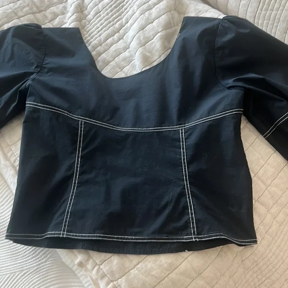 Jonathan Simkhai Joy Puff Sleeve Top - Picture 5 of 9